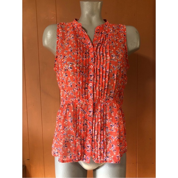 Frenchi Sleeveless Floral Top M - Picture 2 of 8